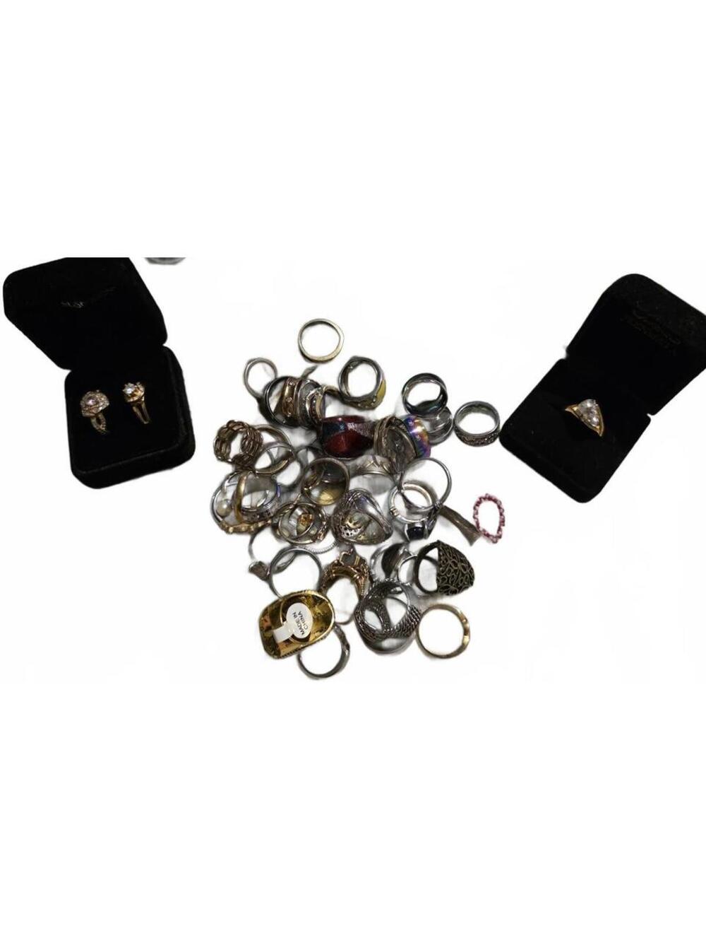 59 Vtg To Now Ring Jewelry Lot Various Styles & Sizes (Gold Plated) +++